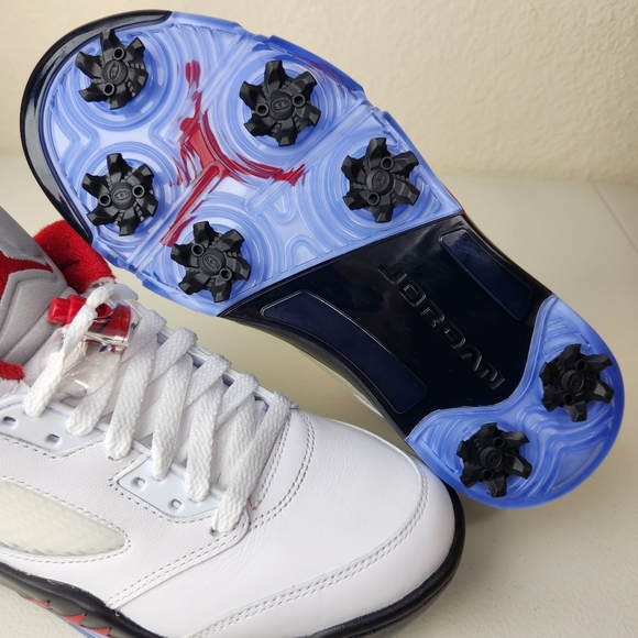 Jordan 5 Low Golf "Fire Red" Shoes Men's sz 6.5 CU4523-100 NEW - Picture 3 of 11